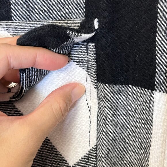 Anti Social Social Club Flannel Plaid Floral Button Down Shirt - Men's Size L - Picture 5 of 14